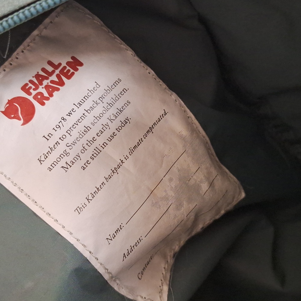 Fjallraven Kanken Backpack in Teal and Coral - Picture 11 of 11